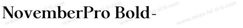 NovemberPro Bold字体转换